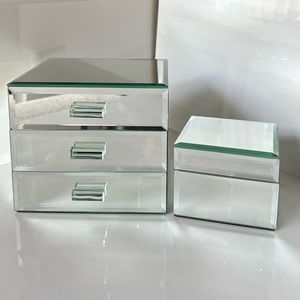 Nordstrom Rack Glass Jewelry Box Set
